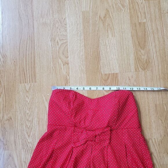 🌹 RUBY ROX 🌹 NEW - Strapless Bubble Hem Polka Dot Mini Dress - [Medium, Red] - Picture 7 of 11